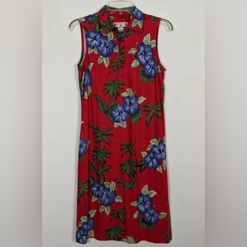 Caribbean Joe Sleeveless Summer Sheath Floral Dress